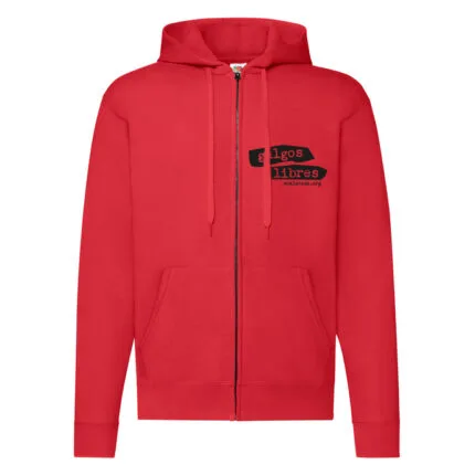 Sudadera con capucha y cremallera "Galgos Libres"