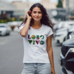Camiseta mujer Blanco"LOBO VIVO" - Imagen 2