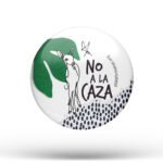 Chapa "No a la caza" Ciervo