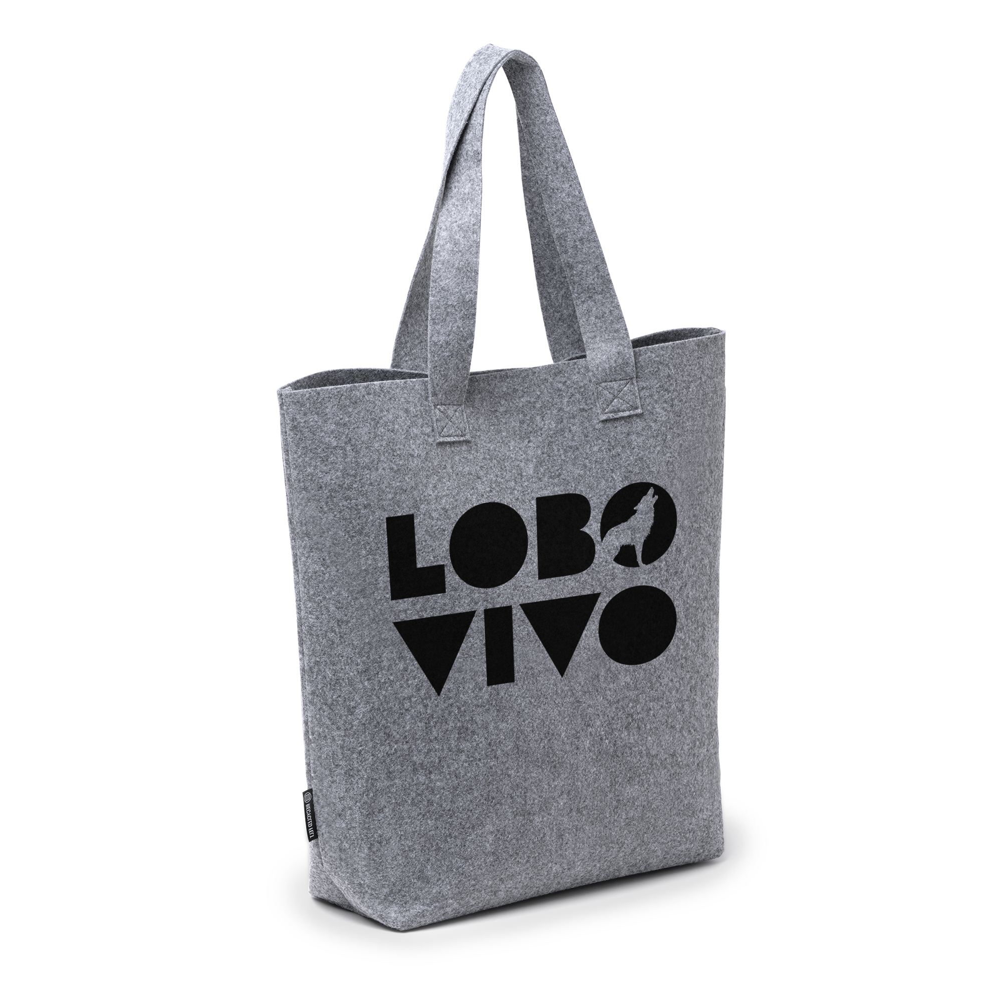 bolsa-01 Tote bag Fieltro reciclado 390gr "LOBO VIVO" - Imagen 1